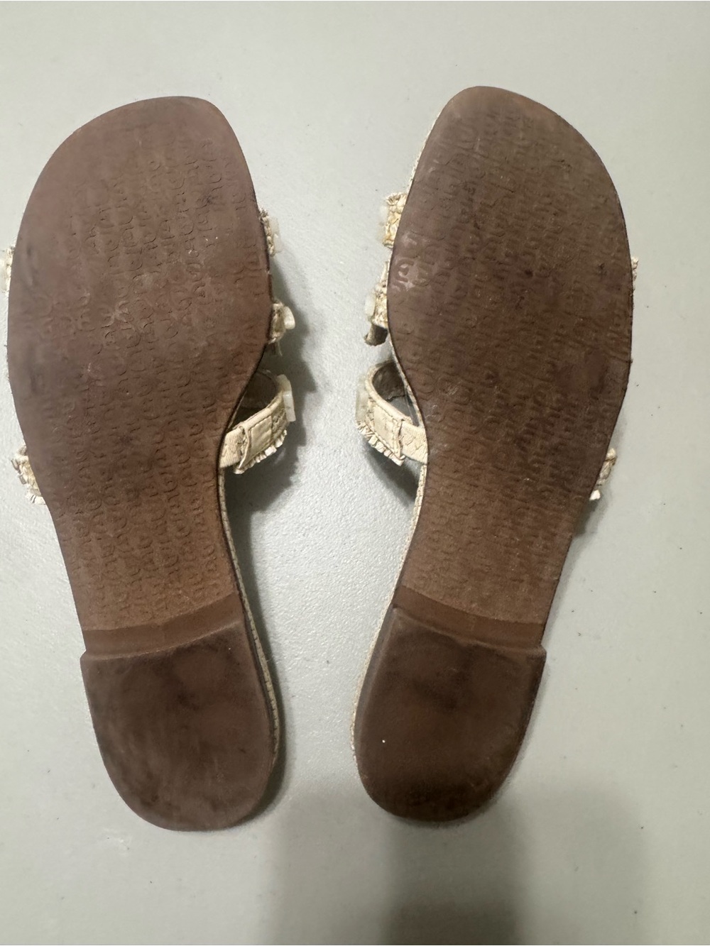 Sam Edelman Cream Beaded Braided Slide Sandals - Picture 3 of 4